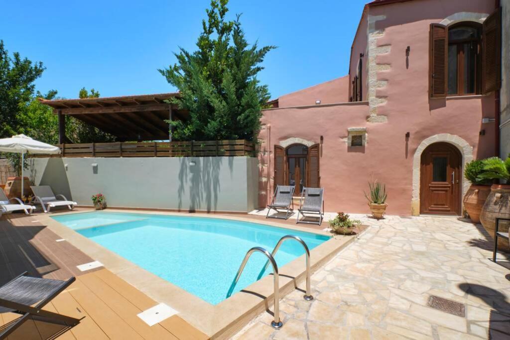 Stone Villa With Swimming Pool-Bbq! Melidhonion  Exterior photo